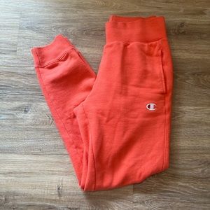 Coral/Orange Champion Sweatpants Super High Rise